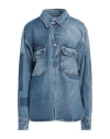 Msgm Man Denim Shirt Blue Size 17 Cotton
