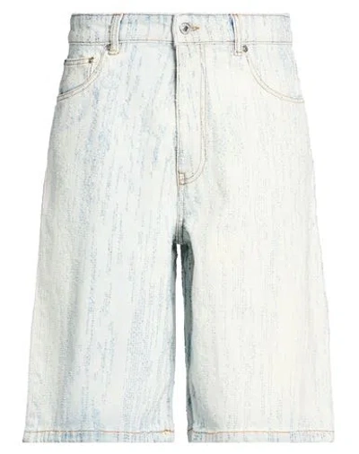 Msgm Man Denim Shorts Blue Size 32 Cotton