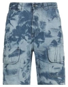 Msgm Man Denim Shorts Blue Size 34 Cotton In Blue