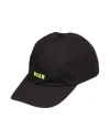 Msgm Man Hat Black Size Onesize Cotton In Black