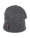 Msgm Man Hat Grey Size Onesize Wool, Polyamide In Gray