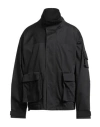 Msgm Man Jacket Black Size 38 Cotton, Elastane In Black