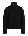 Msgm Man Jacket Black Size 40 Virgin Wool, Polyamide