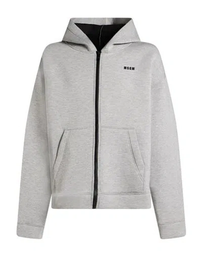 Msgm Man Jacket Light Grey Size 40 Viscose, Polyurethane, Elastane In Gray