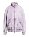 Msgm Man Jacket Lilac Size 38 Cotton In Purple