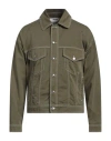 Msgm Man Jacket Military Green Size 38 Cotton In Green