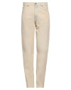 Msgm Man Jeans Beige Size 30 Cotton In Beige