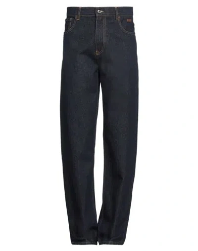 Msgm Man Jeans Blue Size 32 Cotton