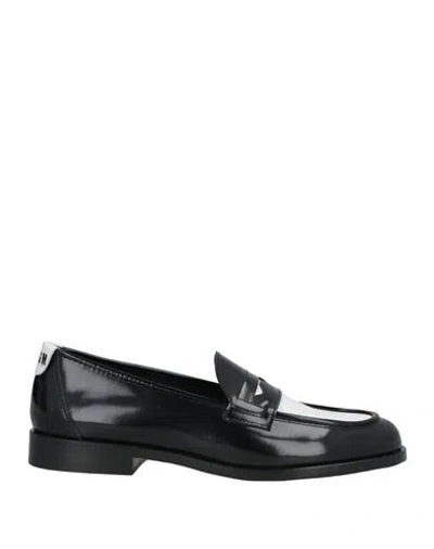 Msgm Man Loafers Black Size 8 Leather