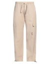 Msgm Man Pants Beige Size Xxl Cotton