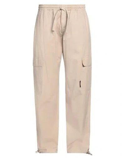 Msgm Man Pants Beige Size Xxl Cotton