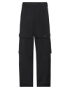 Msgm Man Pants Black Size 30 Virgin Wool, Elastane In Black