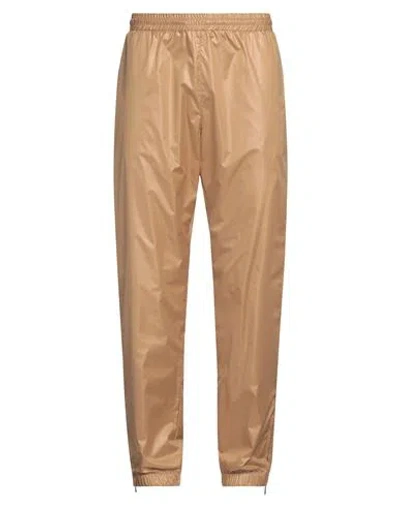 Msgm Man Pants Camel Size 32 Polyester In Neutral