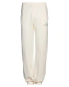 Msgm Man Pants Cream Size Xxl Organic Cotton In White