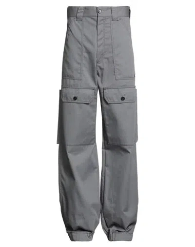 MSGM MSGM MAN PANTS GREY SIZE 30 POLYESTER, COTTON