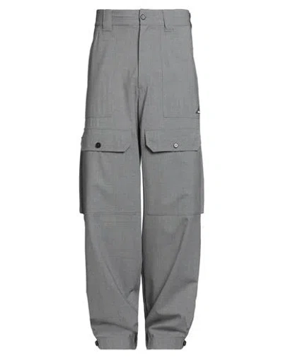 Msgm Man Pants Grey Size 34 Virgin Wool, Elastane