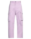 Msgm Man Pants Lilac Size 38 Cotton In Purple