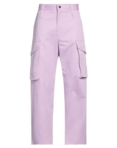 Msgm Man Pants Lilac Size 38 Cotton In Purple
