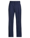 Msgm Man Pants Midnight Blue Size 36 Virgin Wool, Elastane In Blue