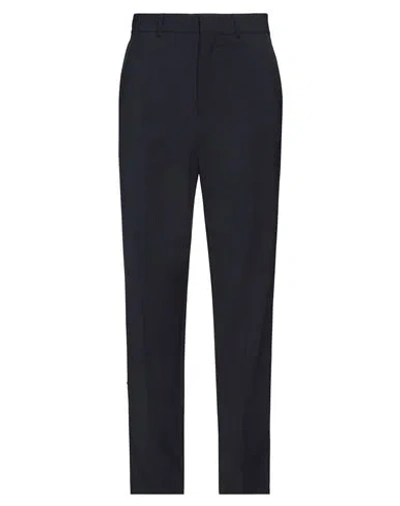 Msgm Man Pants Midnight Blue Size 34 Virgin Wool, Elastane