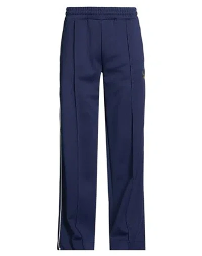 Msgm Man Pants Midnight Blue Size Xl Polyester, Cotton