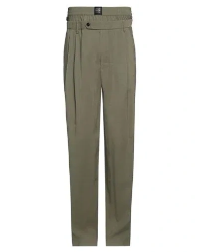 Msgm Man Pants Military Green Size 32 Viscose, Polyester