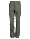 Msgm Man Pants Military Green Size 34 Cotton