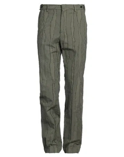 Msgm Man Pants Military Green Size 34 Cotton