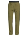 Msgm Man Pants Military Green Size 34 Virgin Wool, Elastane