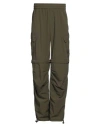 Msgm Man Pants Military Green Size 36 Polyamide