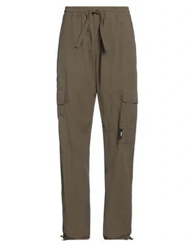 Msgm Man Pants Military Green Size L Polyamide