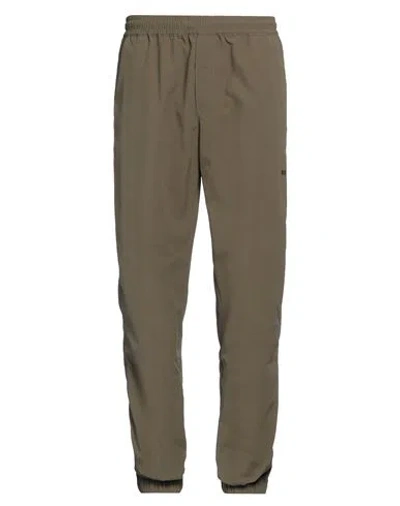 Msgm Man Pants Military Green Size M Polyamide In Green