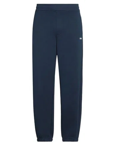 Msgm Man Pants Navy Blue Size L Cotton In Navy Blue