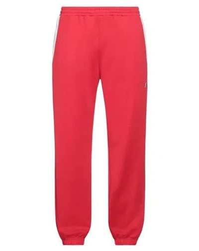 Msgm Man Pants Red Size M Polyester, Cotton