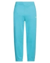 Msgm Man Pants Turquoise Size Xl Cotton In Blue