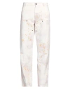 Msgm Man Pants White Size 34 Cotton