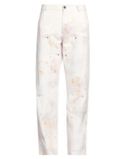 Msgm Man Pants White Size 34 Cotton
