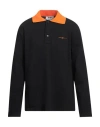 Msgm Man Polo Shirt Black Size L Cotton In Black