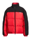 Msgm Man Puffer Black Size 40 Polyester, Cotton, Polyamide In Red