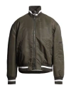 Msgm Man Puffer Military Green Size 42 Polyamide