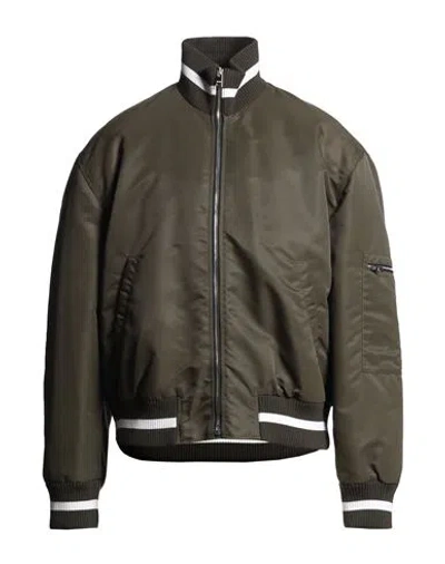 Msgm Man Puffer Military Green Size 42 Polyamide