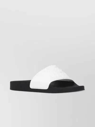 Msgm Man's Round Toe Flat Sole Sandals
