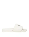 Msgm Man Sandals Off White Size 8 Rubber, Textile Fibers