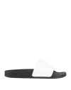 Msgm Man Sandals White Size 7 Rubber In White