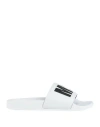 Msgm Man Sandals White Size 8 Rubber In White