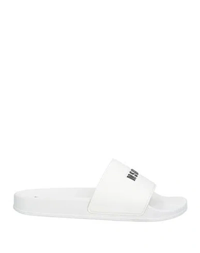 MSGM MSGM MAN SANDALS WHITE SIZE 8 RUBBER