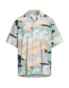 Msgm Man Shirt Beige Size 16 Cotton In Beige