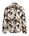 Msgm Man Shirt Ivory Size 16 Cotton In Multi