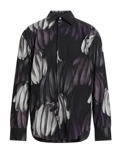 Msgm Man Shirt Light Grey Size 16 ½ Cotton In Multi