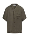 Msgm Shirt With Logo In Green